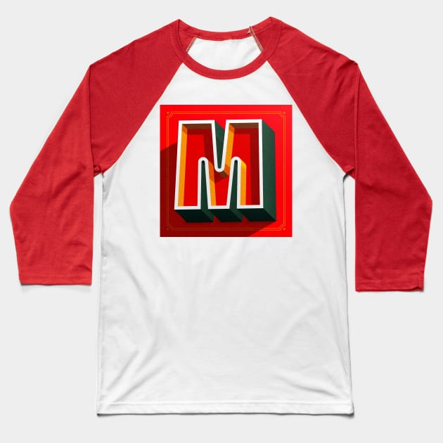 font m vintage series Baseball T-Shirt by maxmex